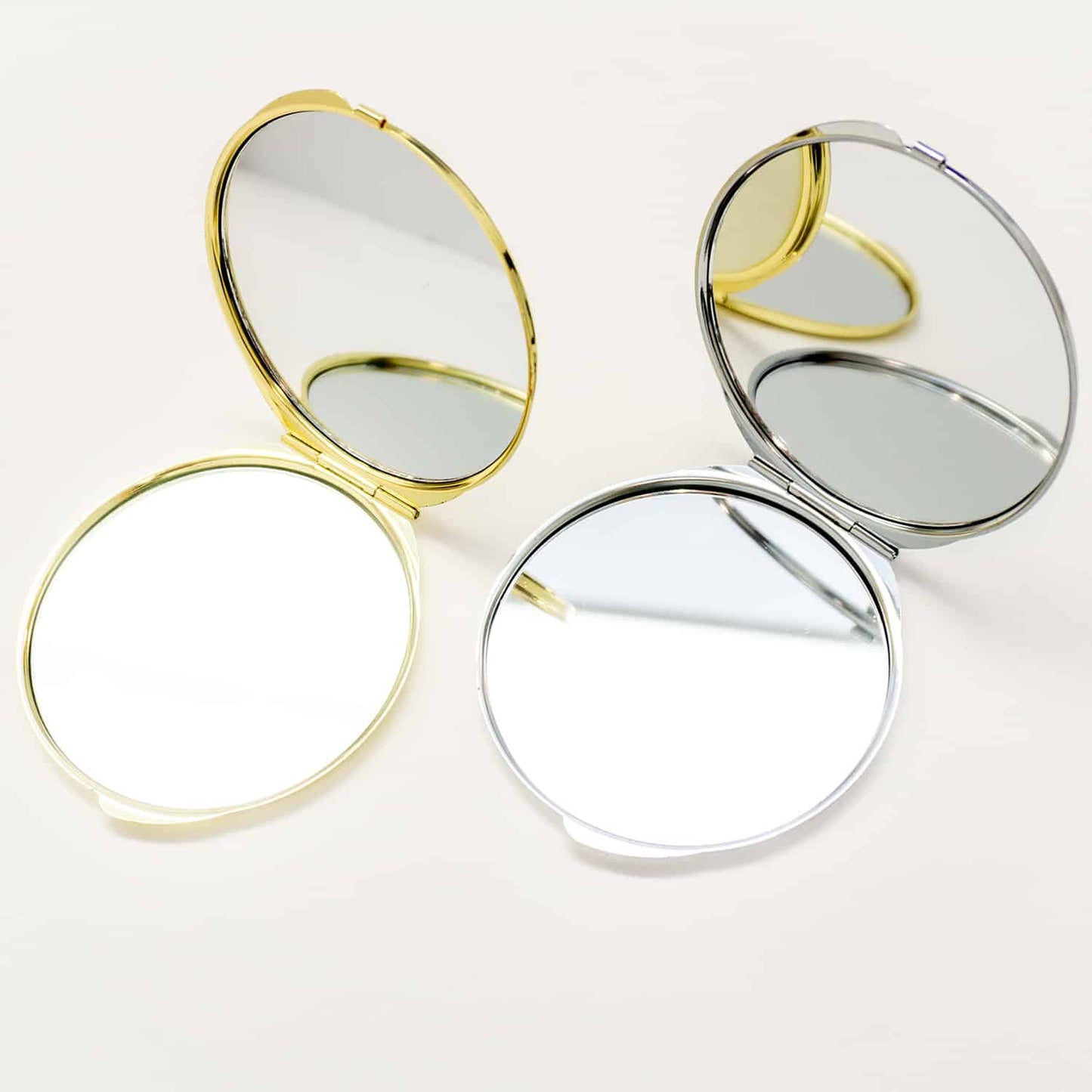 Custom Silver Compact Mirrors