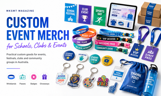 Custom Event Merchandise for Schools, Clubs & Events in Australia