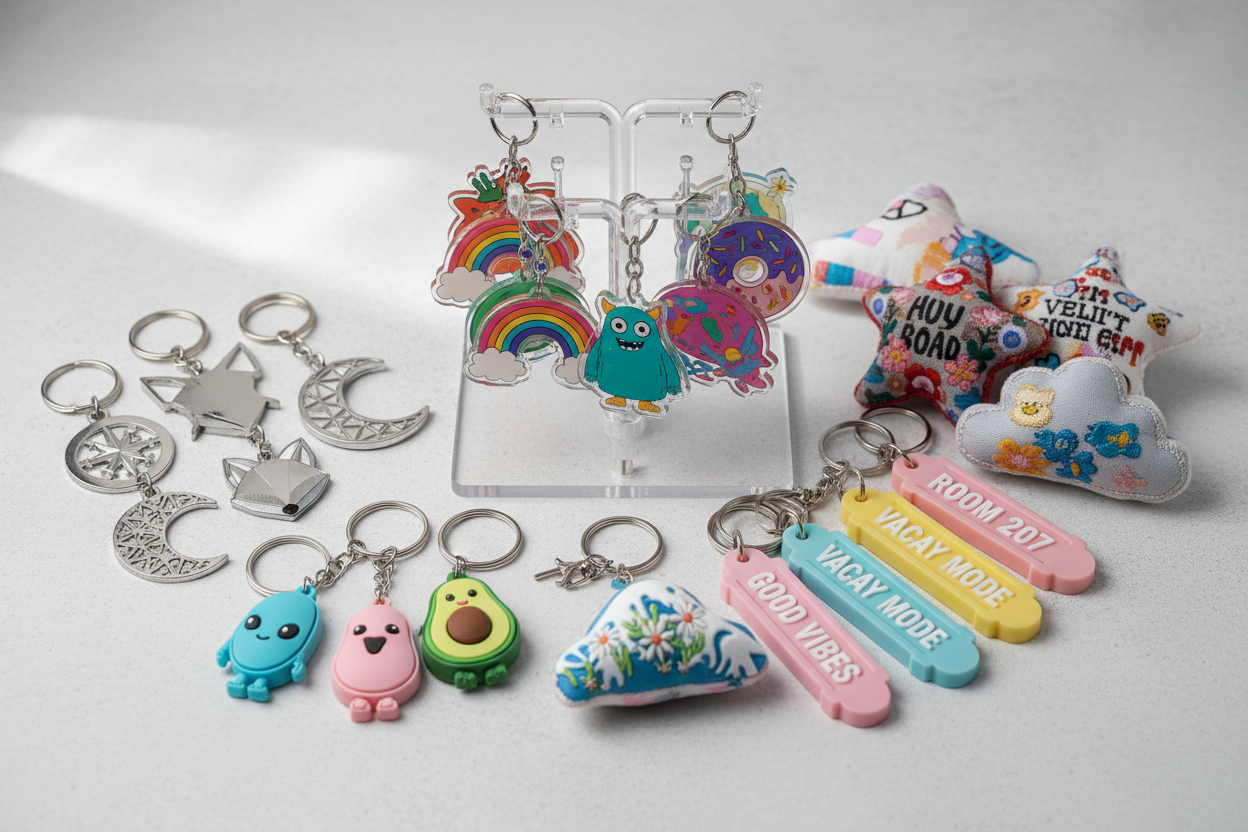 Create your ideal original keychain with a wide variety of materials and shapes!